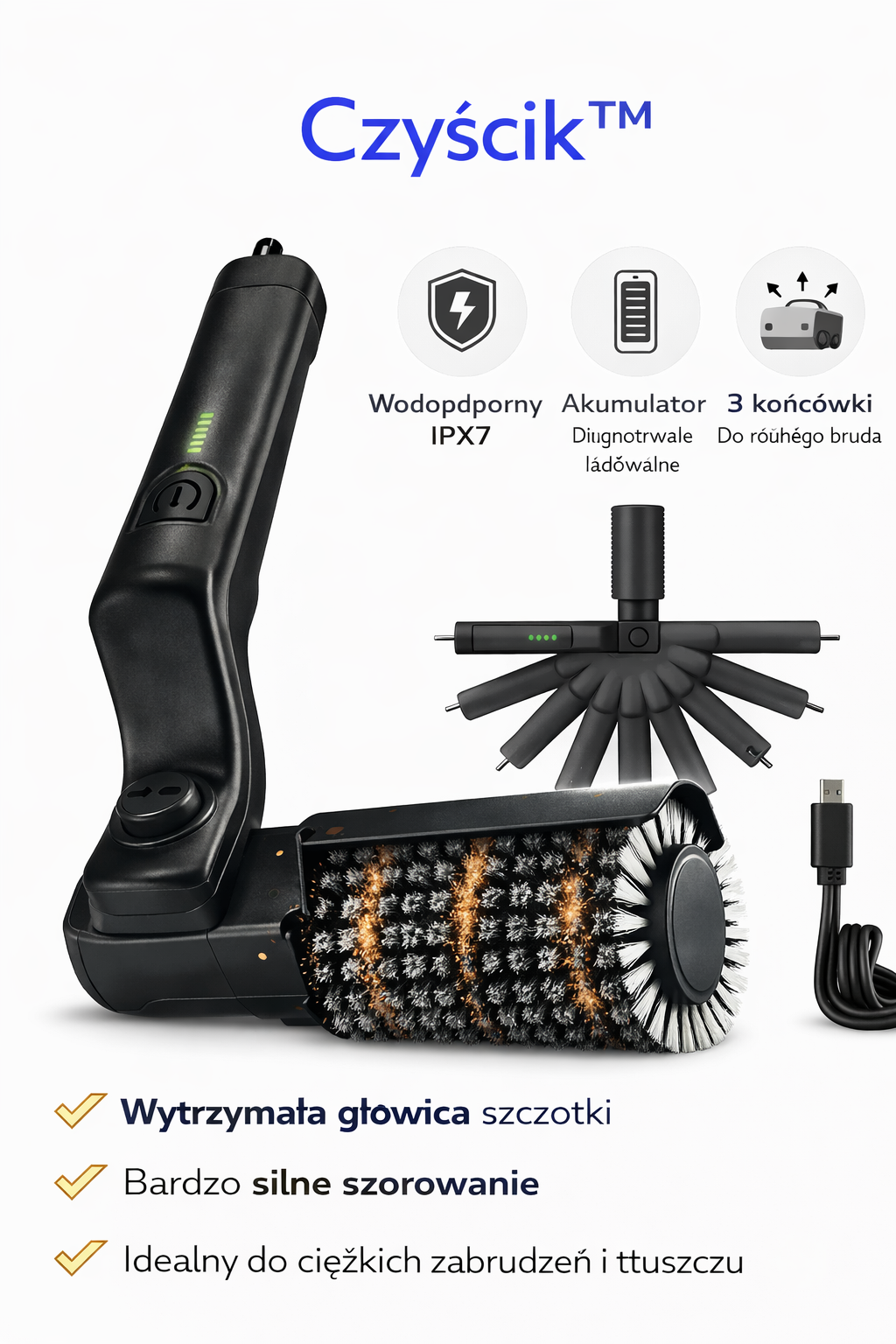 Elektryczna Szczotka do Grilla 3w1 – Czyste Ruszty w 30 Sekund